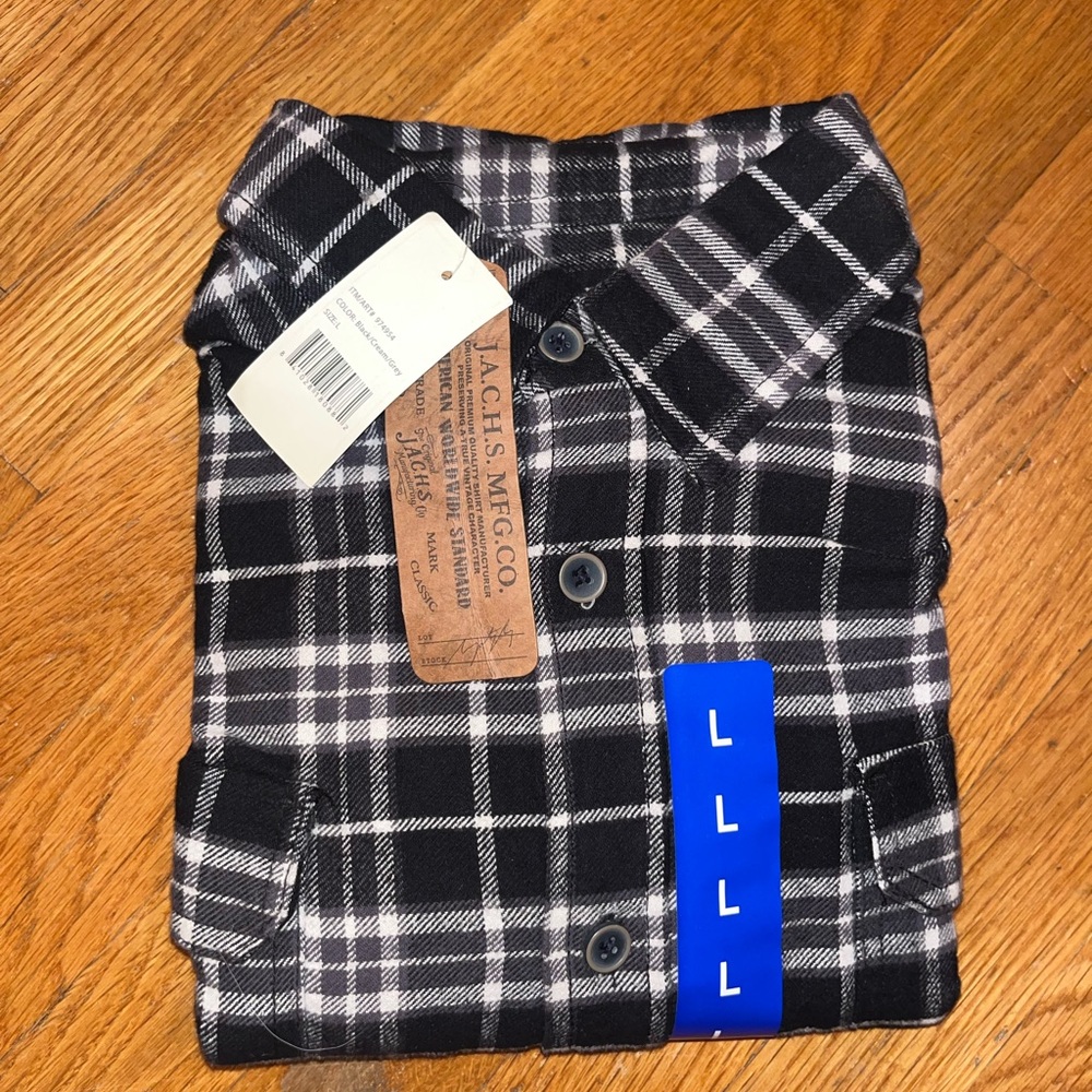 Black and White Plaid Shirt